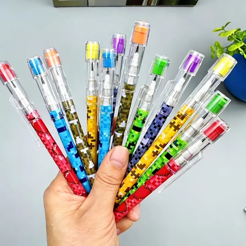 12-Pack Automatic Pencils • Hb Lead • 9-Stack Bullet Point Tip • No-Sharpening • With Eraser • Ideal For Writing, Drawing, Sketching • Perfect For School And Office Supplies