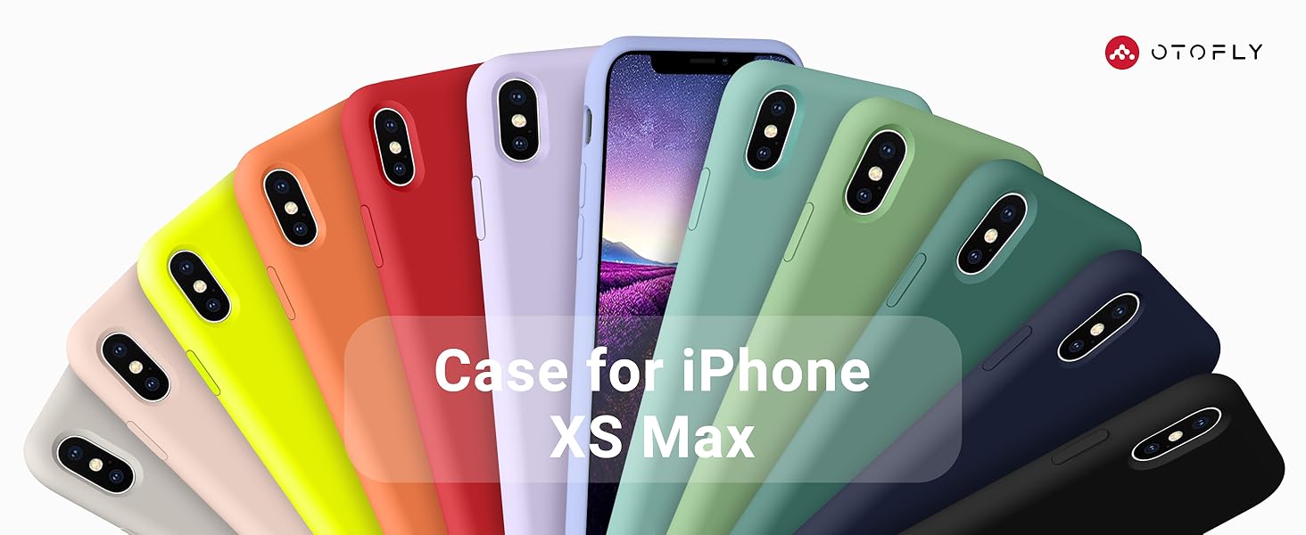 OTOFLY Compatible with iPhone Xs Max Case,Ultra Slim Fit iPhone Case Liquid Silicone Gel Cover with Full Body Protection Anti-Scratch Shockproof Case, [Upgraded Version] (Pine Green)