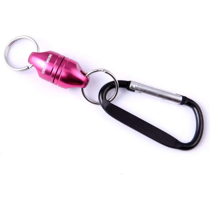 Outdoor sports Magnetic Net Release, Aluminum Fishing Net Magnet Retractor |   Strong Magnetic Net Release with Aluminum Retractor, Magnet Clip Holder and Carabiner for Fly Fishing Nets and Fishing Gear