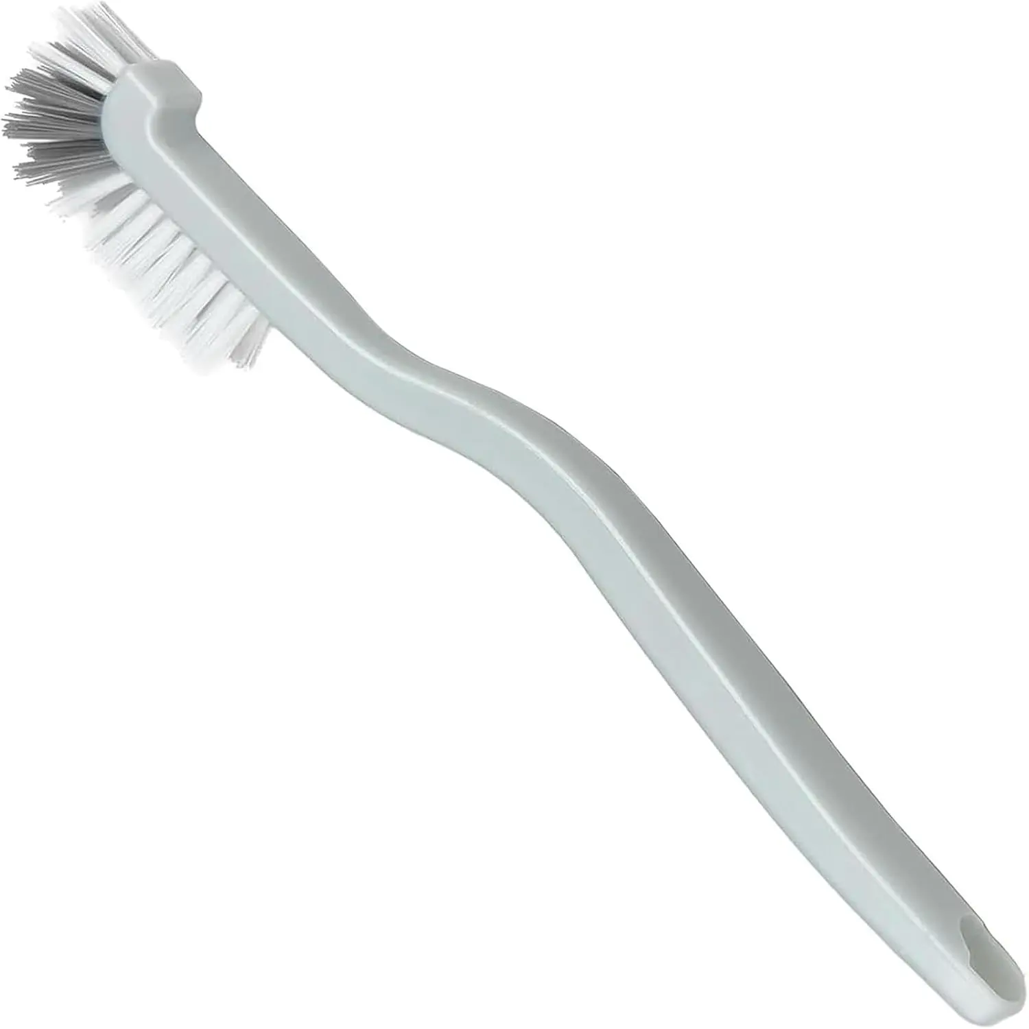 Kitchen Scrub Brush with Angled Bristles |  Handle, Stiff Bristles, Deep Corner Cleaning, Sink & Dish Use, Durable Plastic