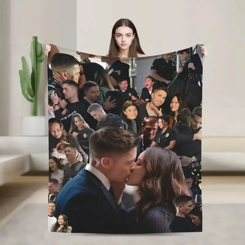 The Rookie Tim Bradford Fleece Throw Blanket  Blankets for Bedding Car Lightweight Quilt, Ideal Present for Family Friends All Holiday Occasions