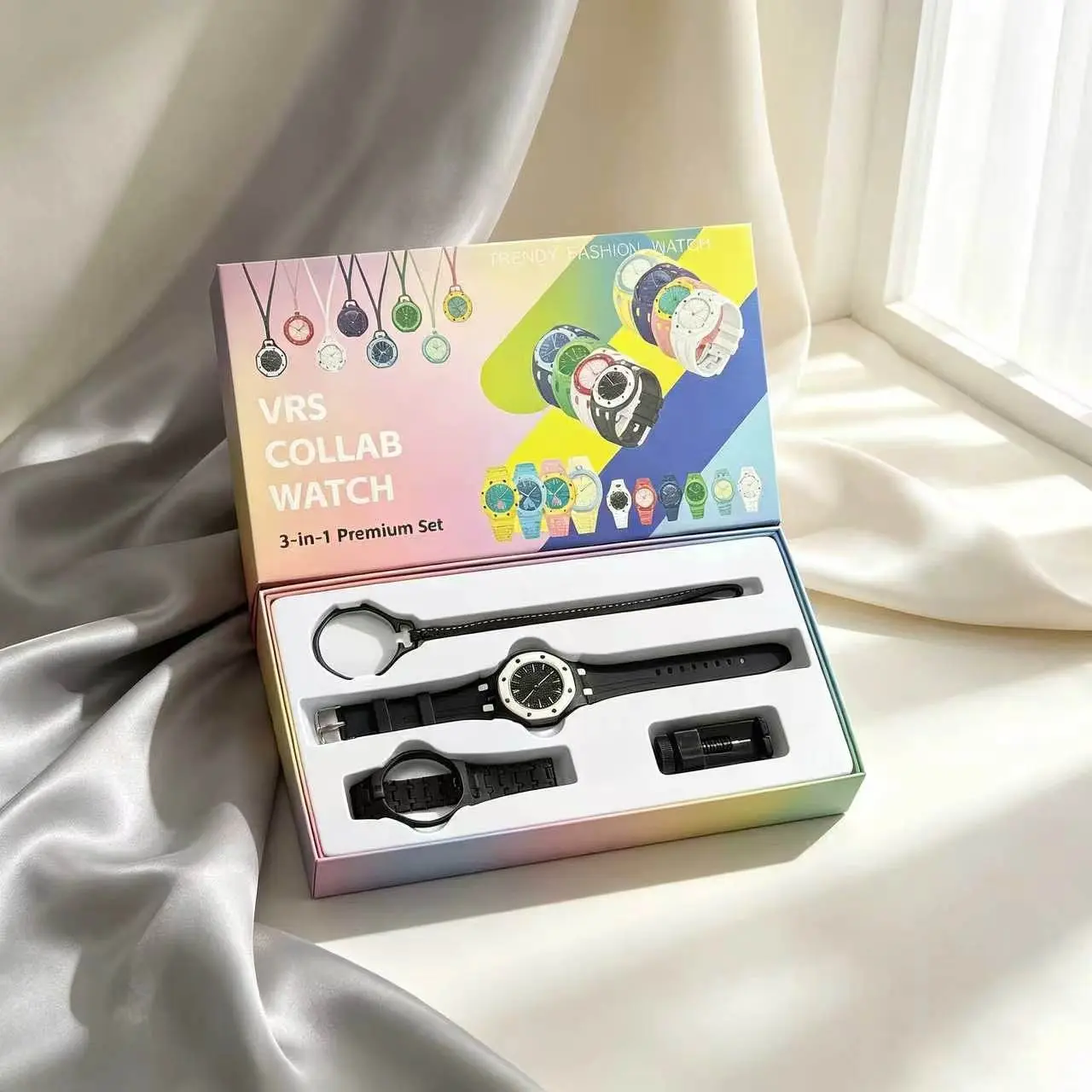 New Royal Co branded Set Series Versatile Personalized Dopamine Spot Light Luxury High Beauty Niche Pocket Watch