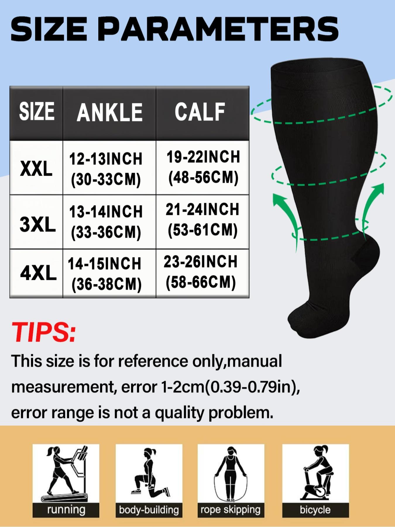 Compression Socks Set for Men & Women, 20-30mmhg Graduated Compression Stockings, Sporty Design, Moderate Fabric, All Season Use, Athletic Socks, Performance Socks, Sports Socks