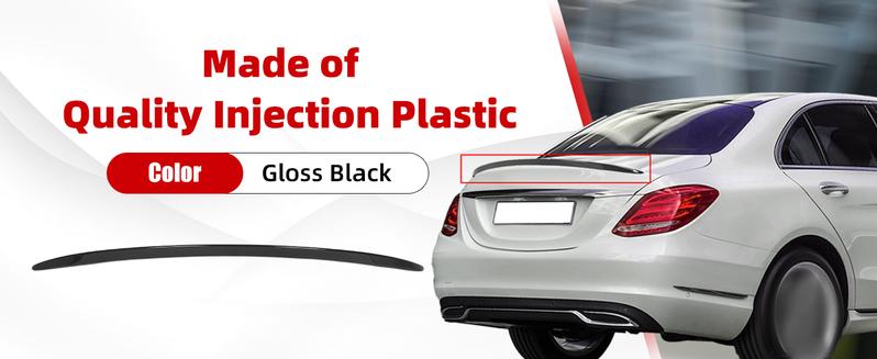 Rear Trunk Spoiler Lip Compatible with 2015-2021 Mercedes Benz C Class W205 C200 C300 Sedan Gloss Black Painted Tail Wing Duckbill Spoiler