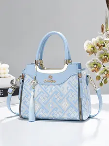Fashionable Women's Printed Satchel, Casual PU Material Crossbody Shoulder Handbag, All-Season Shoulder Bag for Shopping and Work, Perfect Gift for Mom