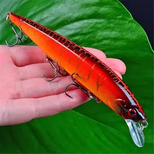 1pc Lifelike Wobbler Fishing Lure, 3D Eyes 5.51inch/18.5g Minnow Artificial Hard Bait Fishing Tackle Floating Lure With 6# Hooks
