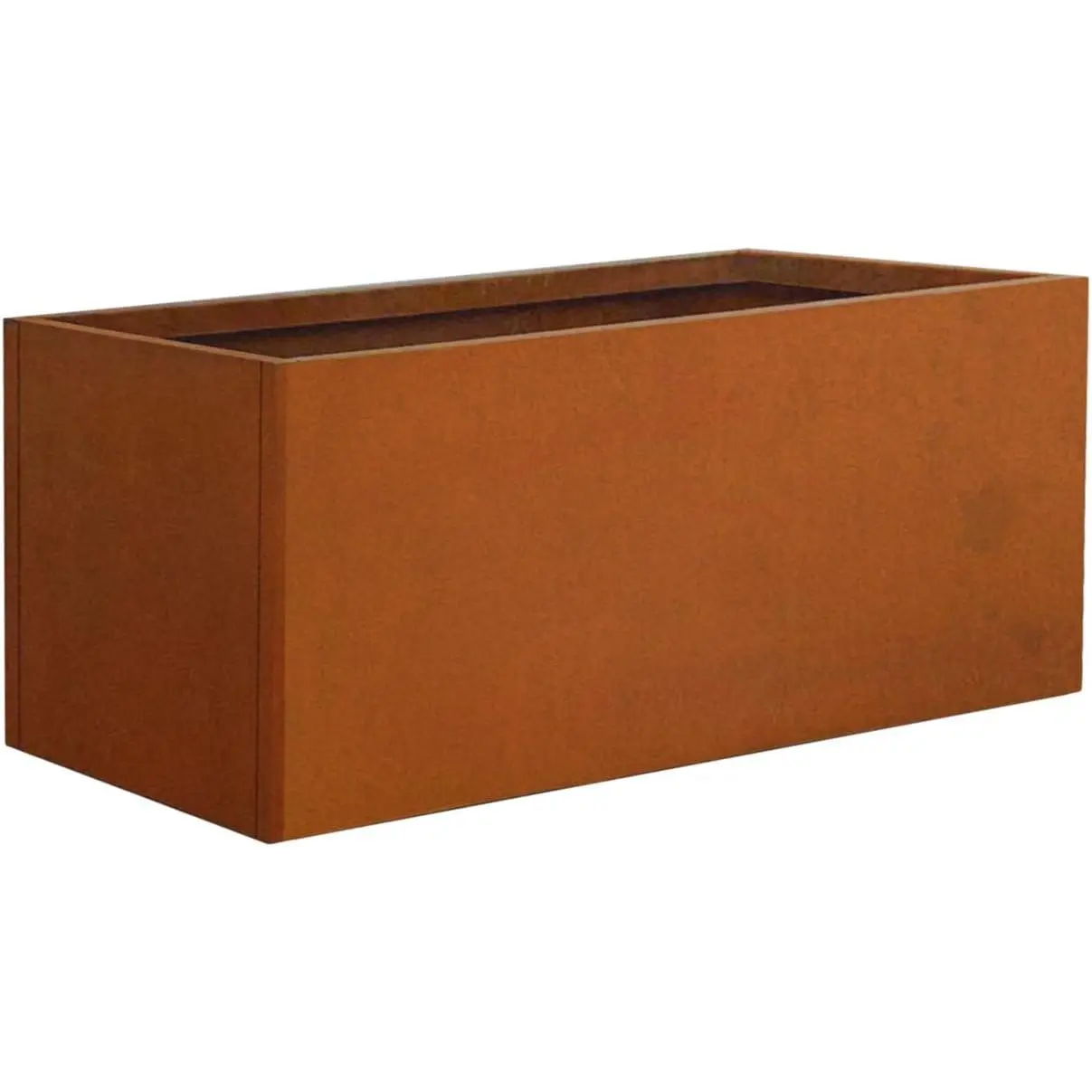 Corten Steel Planter Box Metal Outdoor Large Steel Rectangular 24" L x 12" W x 12" H Rectangle Rustic for Commercial Residential Patio and Backyard