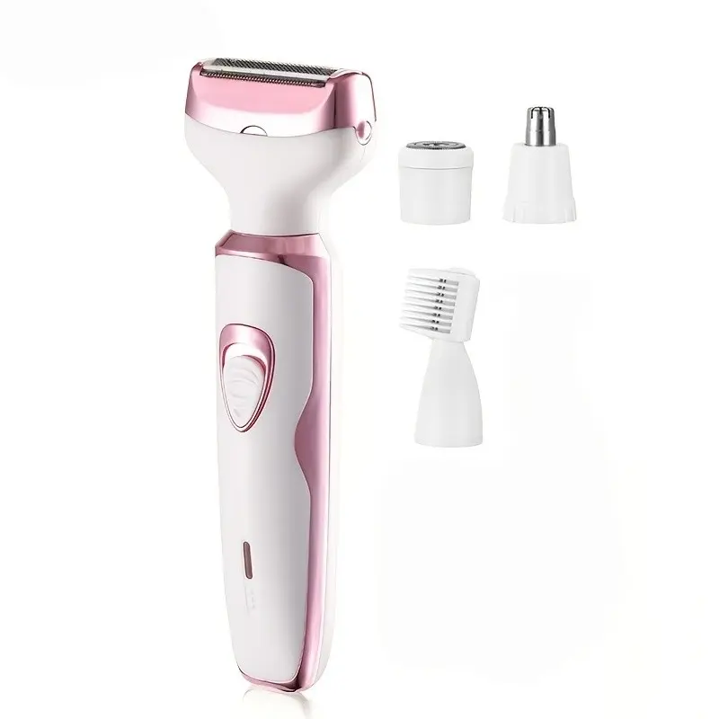 Women's 4-In-1 Electric Trimmer, Full Body Use, Underarm, Leg, Nose Hair Clipper, USB Rechargeable, Home Grooming Tool