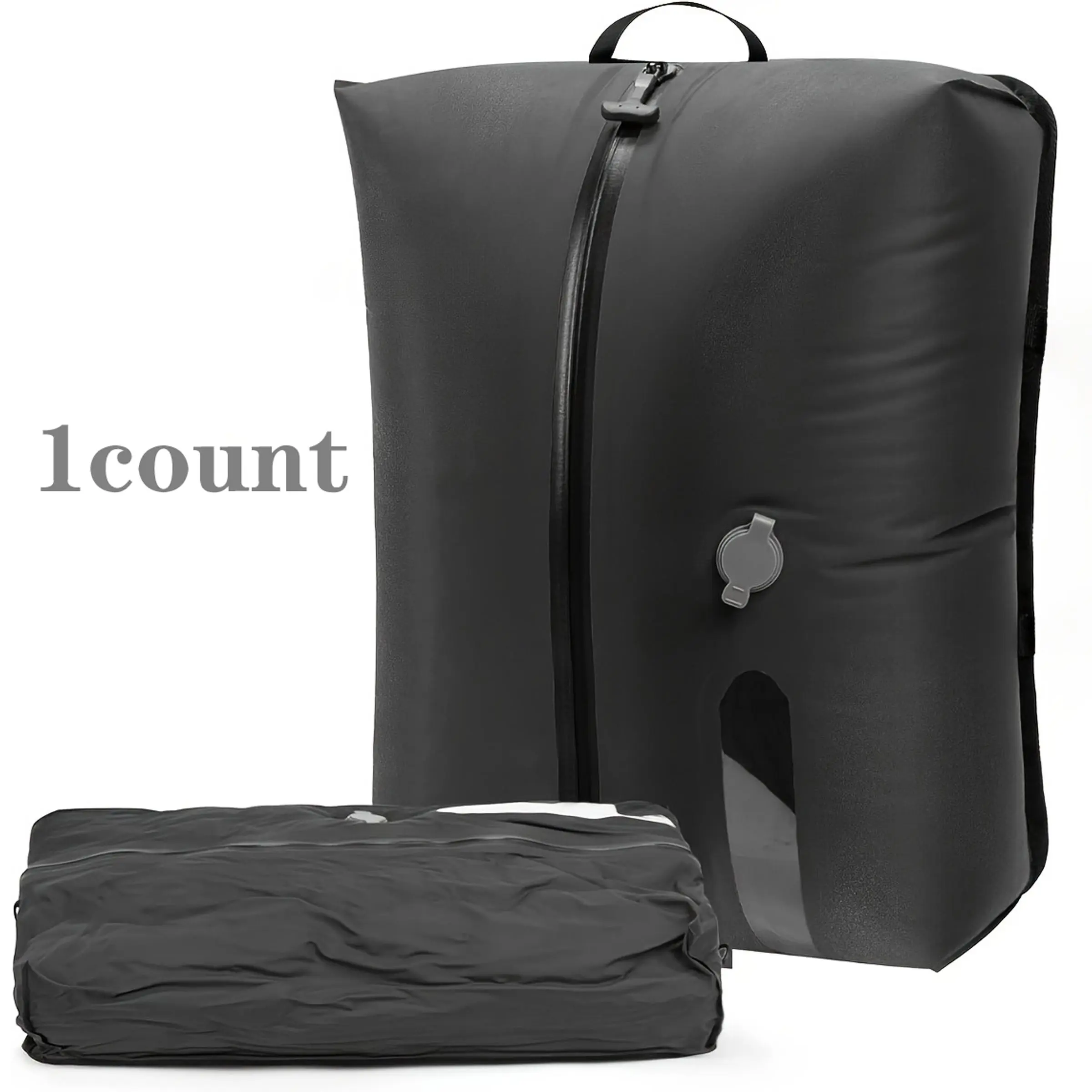 Travel Vacuum Compression Bag, Nylon Tpu Waterproof, Quick Exhaust Valve, Halved Luggage Volume, Seal Zipper + View Window, Space-Saving