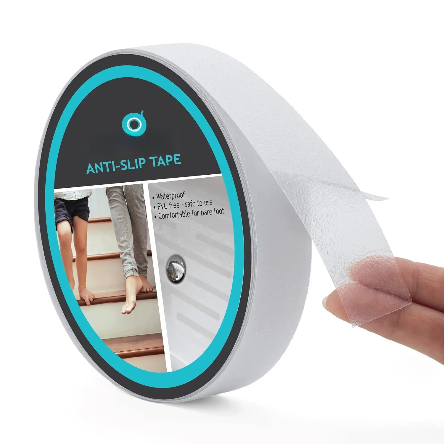 Anti Slip Transparent Anti Slip Tape, 1 inch by 30 , N-Slip Tracti Grip Tape to Tubs, , Stairs, Clear, Soft, Comfortable  (1" X 30')