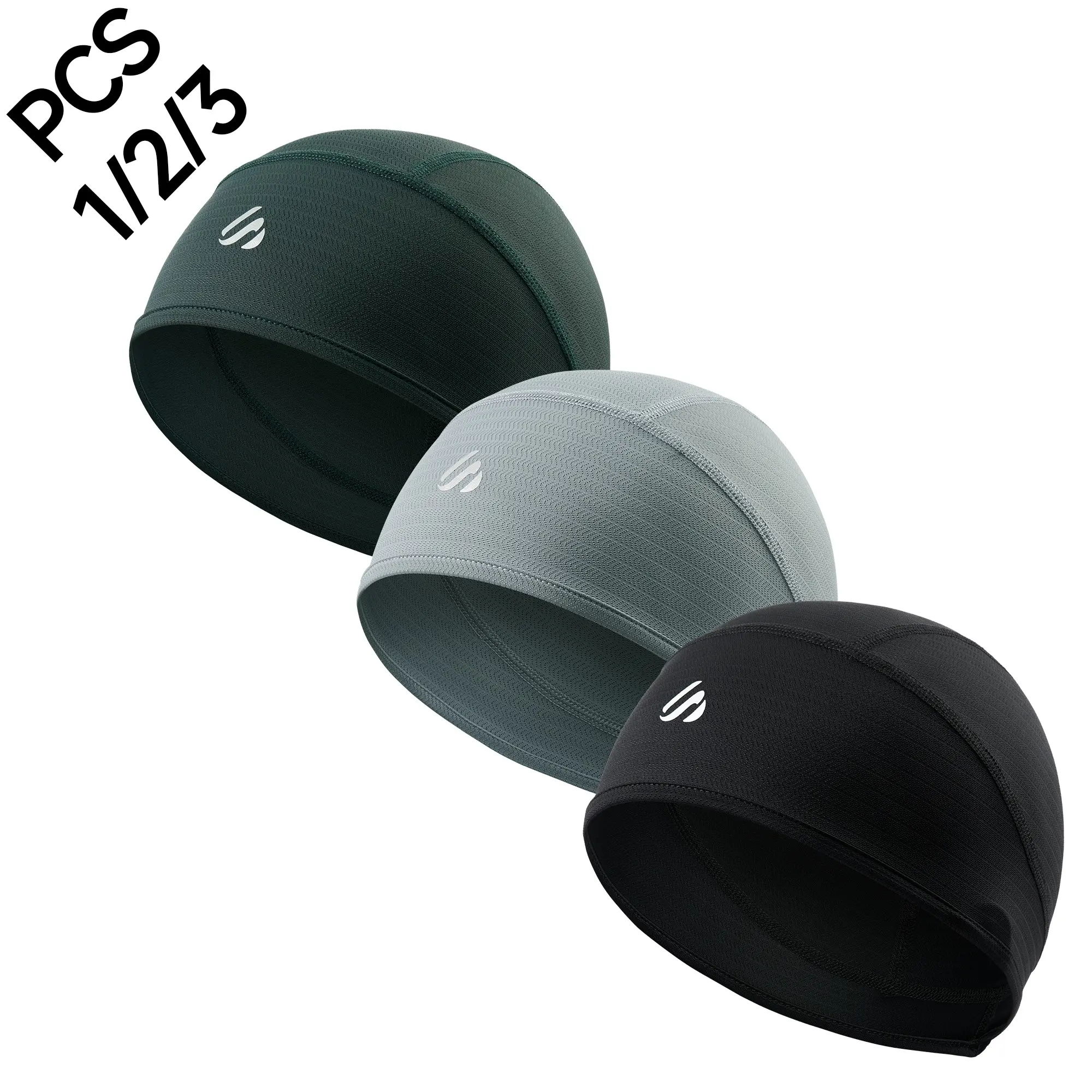 1/2/3-Pack Sport Cycling Helmet Liner, Quick-Dry Breathable Bike Head Cover, Outdoor Hat Inner Lining, Comfortable and Lightweight Design Biker Skull Cap for Men Women Cooling Hat Welding Cycling Bike Head Wrap Hard Hat Durags-Fits Under Helmets