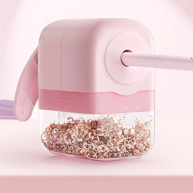 2026 Upgraded 2pcs (Pencil Sharpener And Stickers) Hand-Cranked Pencil Sharpener, Cartoon Stickers (Various Styles: Cute Unicorn/Space/Panda Theme) Student-Friendly Anti-Jamming Pencil Sharpener Back-To-School Stationery, Desk Supplies