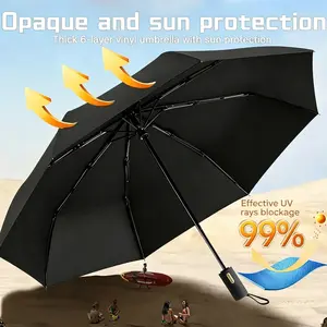 Automatic Umbrella, 16 Bone Reinforced Frame, Strong Windproof Design, Ultra Lightweight, UV Protection, Unisex