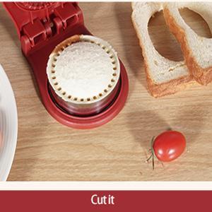 Homedale Sandwich Cutter Sealer for Kids DIY Decruster Uncrustables Maker for Boys Girls Lunchbox Bento Box Bread Cutter Breakfast Sandwich Maker Red