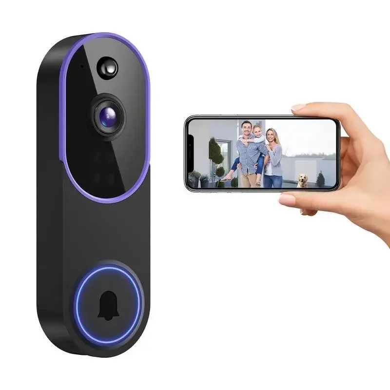 1080P Wireless Doorbell Camera, Smart Ai Human Detection, Fhd Real-Time View, Cloud Storage, Night Vision, Two-Way Audio, Instant Alert, Home Security System