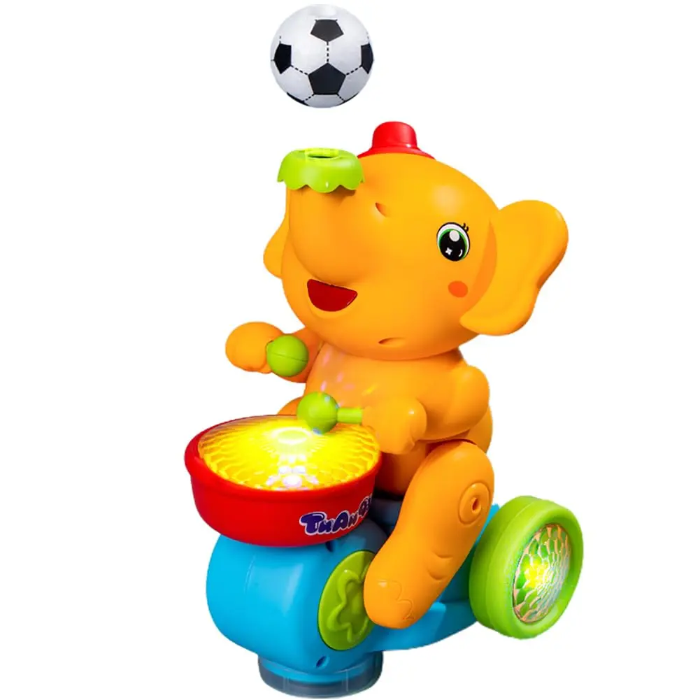Electric Baby Elephant Musical Crawling Robot Toy with Lights, Sounds, Blowing Ball, Sensory Features, Baby Toys for 3–8 Years Old Kids, Birthday Gifts (Yellow), 6–8 Years