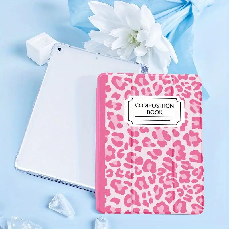 iPad 25.91cm Case for iPad Mini 4/5, 10th/5th/6th/7th/8th/9th Gen 9.7/10.2/10.9 inch - Stylish Leopard Print Pink TPU Soft Case with Multi-Angle Stand, Lightweight Protective Cover for Work, Office & Entertainment - Perfect Gift for Family & Friends