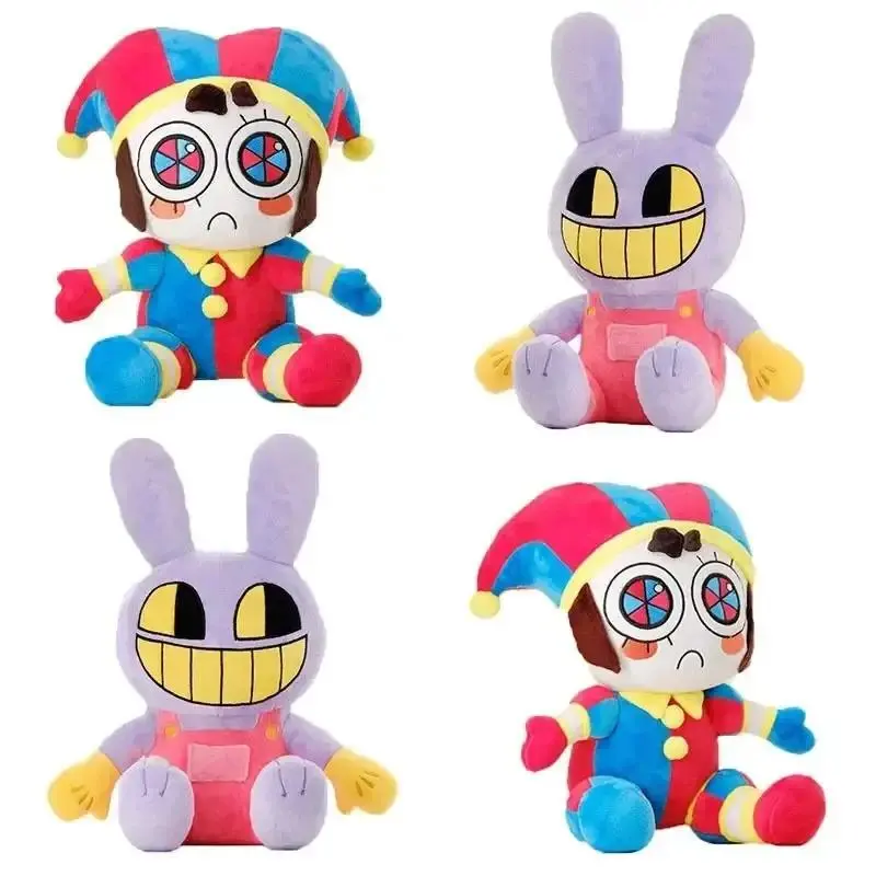 Hot The Amazing Digital Circus Pomni Jester Clown Plush Toy Soft Stuffed Cartoon Doll Home Decor Throw Pillow For Adult Gift