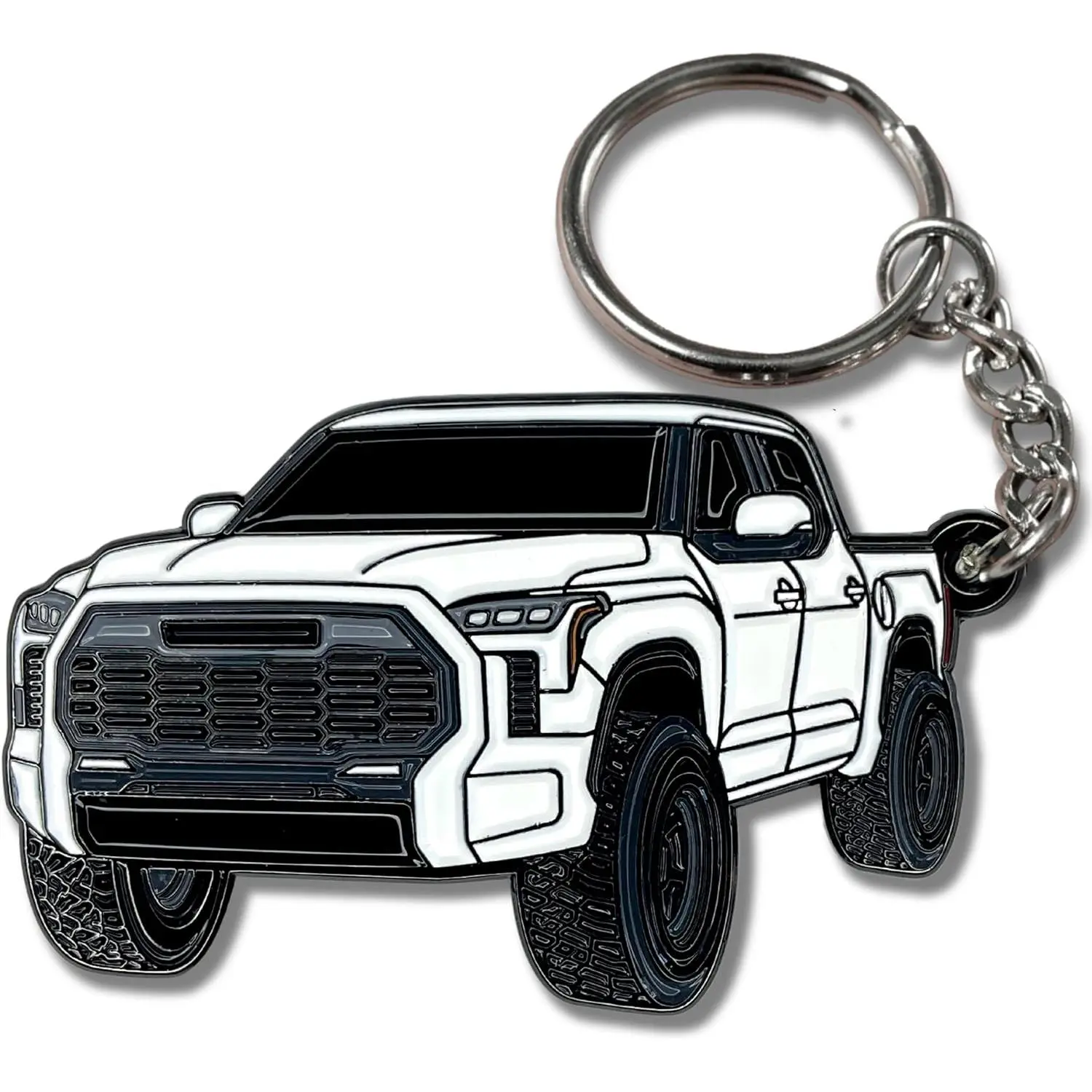 Tundra Accessories Metal Tundra Keychain 2024 2023 - Key Ring Fob Cover Ring Key Chain Toy Gift Truck