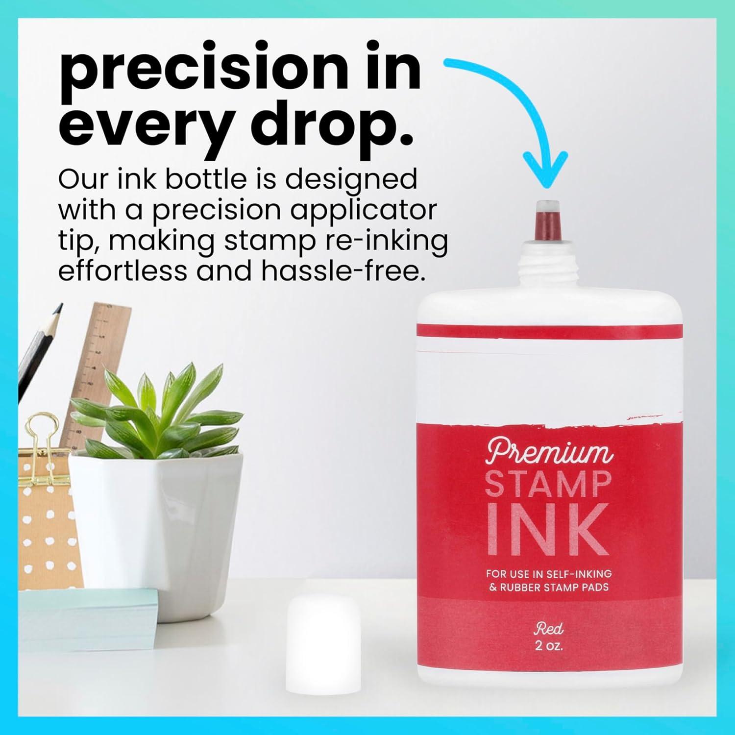 Self Inking  Refill Ink - 2 oz. - Red Ink