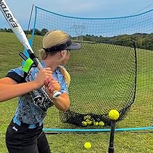 AGS SWINGRAIL Baseball/Softball Hitting Trainer – Swing Trainer Aid for Batting & Hitting Practice – Baseball Training Equipment to Improve Bat Speed, Swing Mechanics, Contact & Timing – For Ages 9 and Up