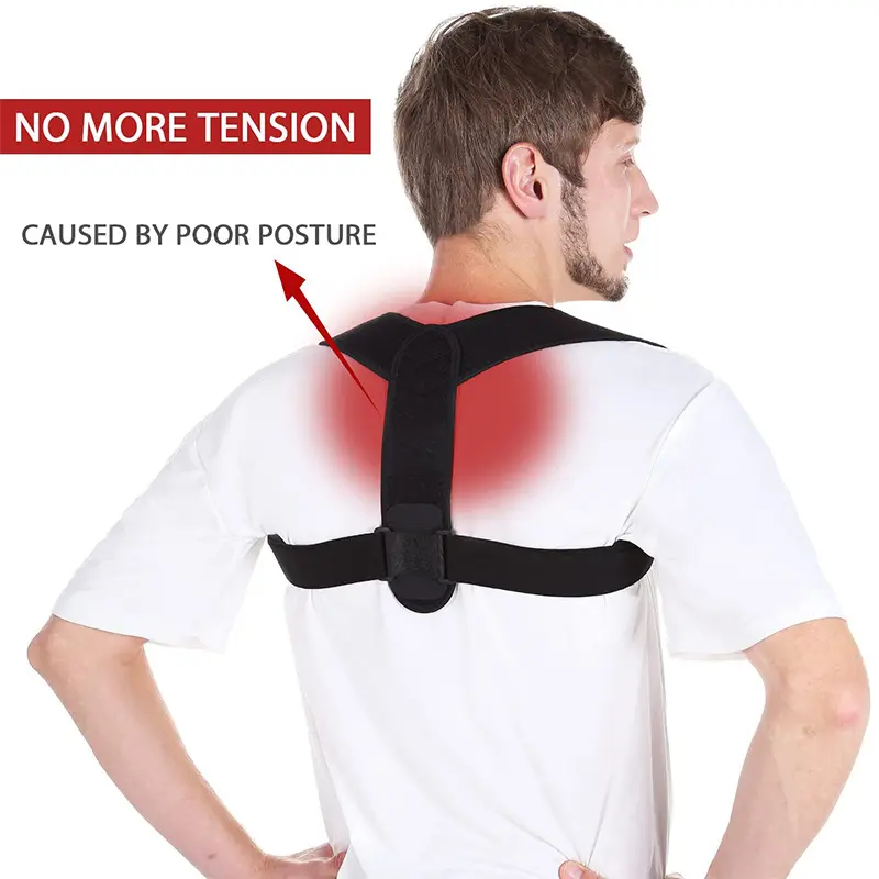 Adjustable Posture Corrector Back Brace for Men & Women, Lightweight Invisible Shoulder Support for Office Sitting Hunchback Posture Correction