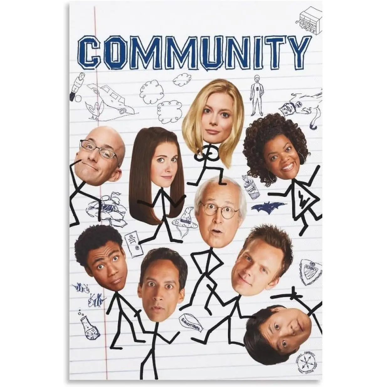 Frame-Style Canvas Wall Art Poster - 2009 Community Drama TV Series Print, Home Decor for Bedroom, Living Room Aesthetic Artwork