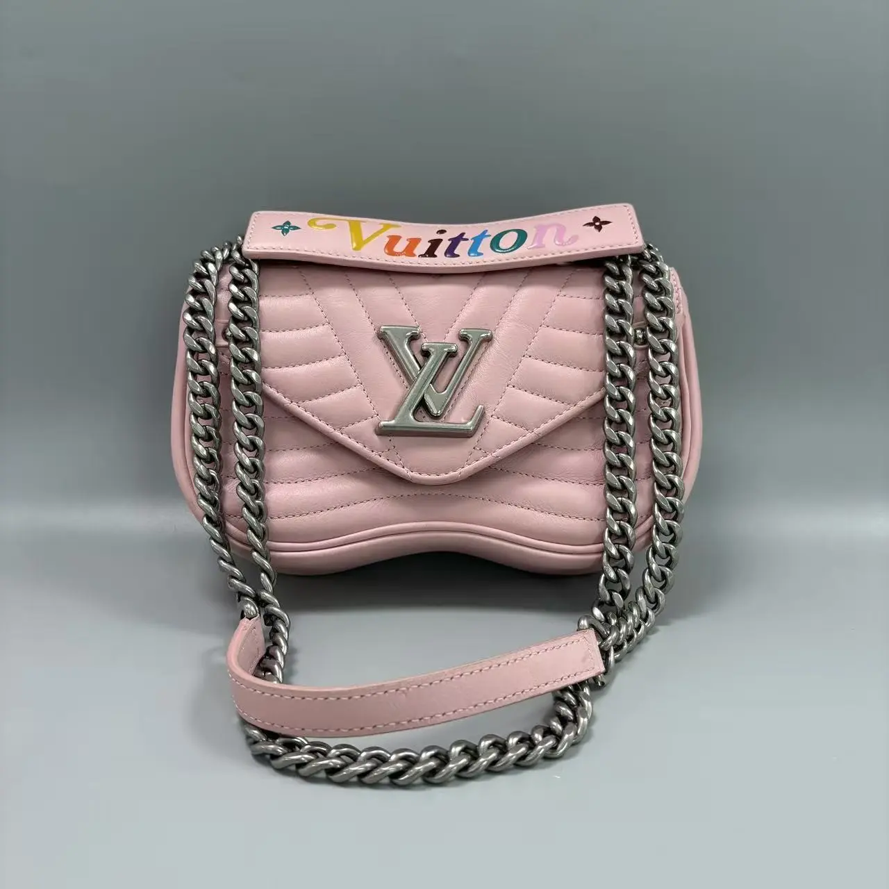 Pre-owned Louis Vuitton New Wave Chain MM Pink Shoulder Bag Crossbody Bag (X517 26.06.03), Shoulder Bags, Crossbody Bags