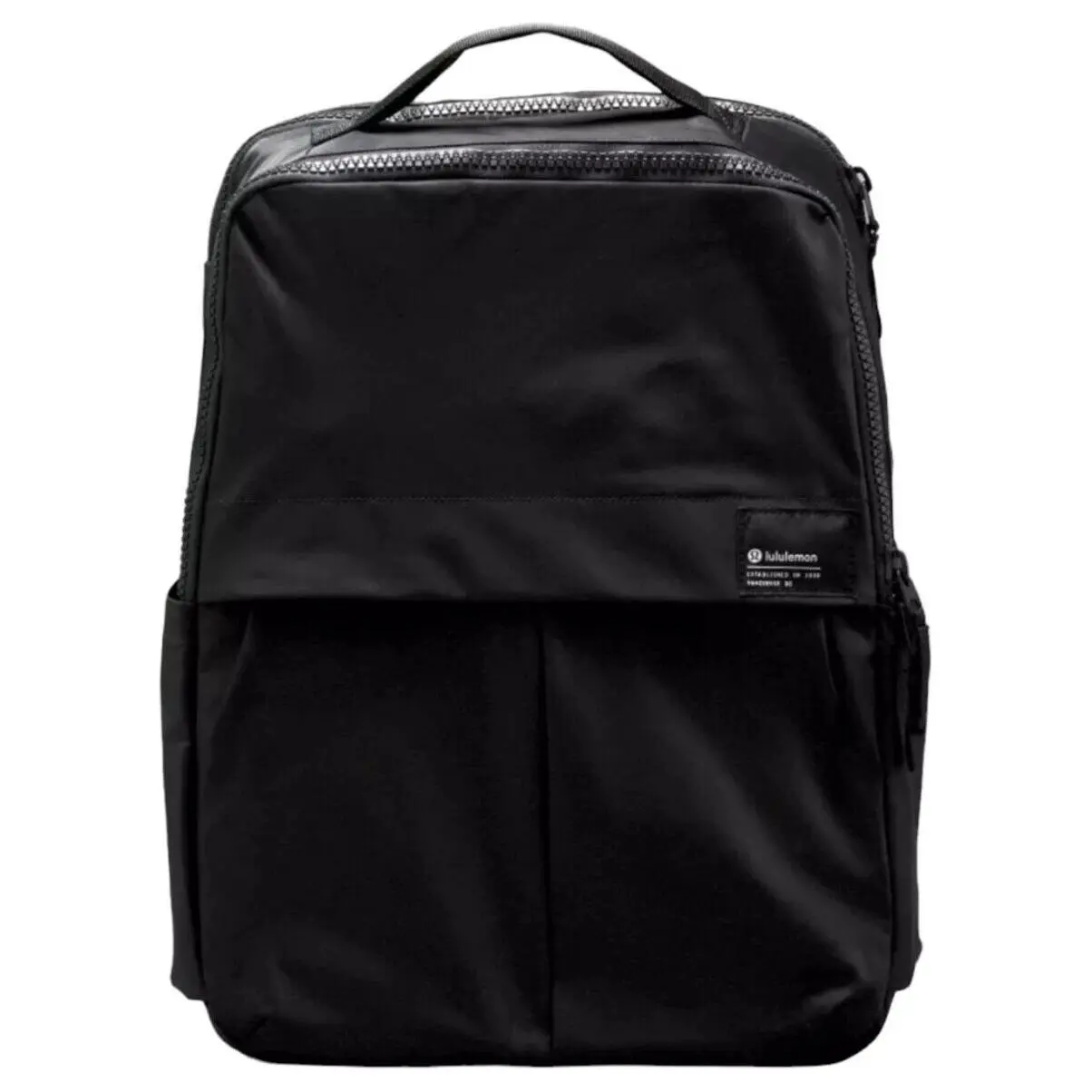 Lululemon Everyday 23L Zippered Nylon Backpack for Men and Women, Unisex Style in Black