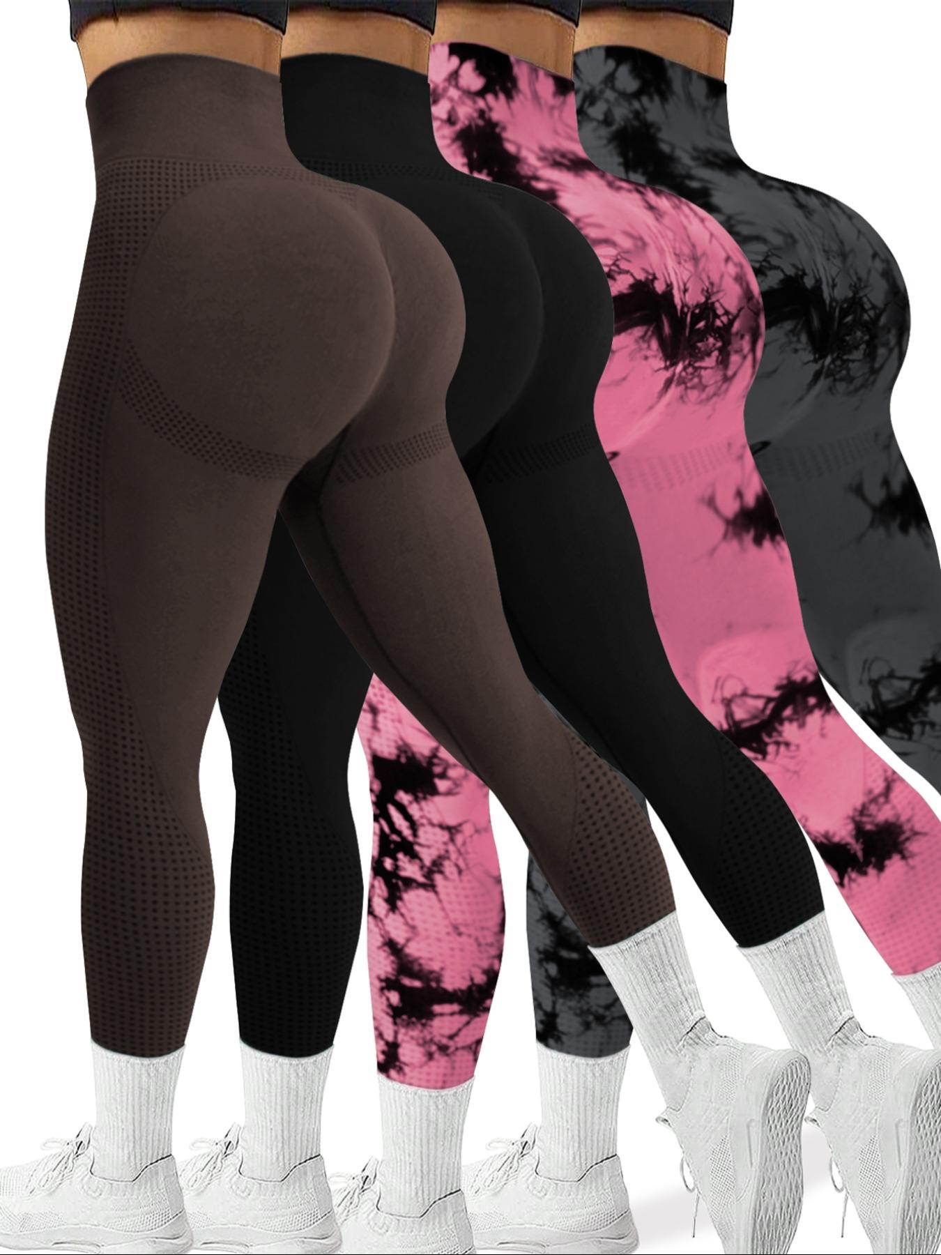Women's Tie Dye Print, Casual Comfy Breathable Seamless Athletic Stretchable Fitness Skinny High Waist Tummy Control Pants for Yoga Gym Workout Running, Athleisure Fitness Leggings, Ladies Sportswear for All Seasons