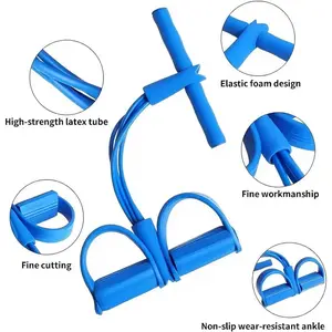 Multi-functional Pedal Resistance Band Trainer - Portable ft Pedal Fitness Equipment for Home Gym, Full Body Workout, Abdominal Training