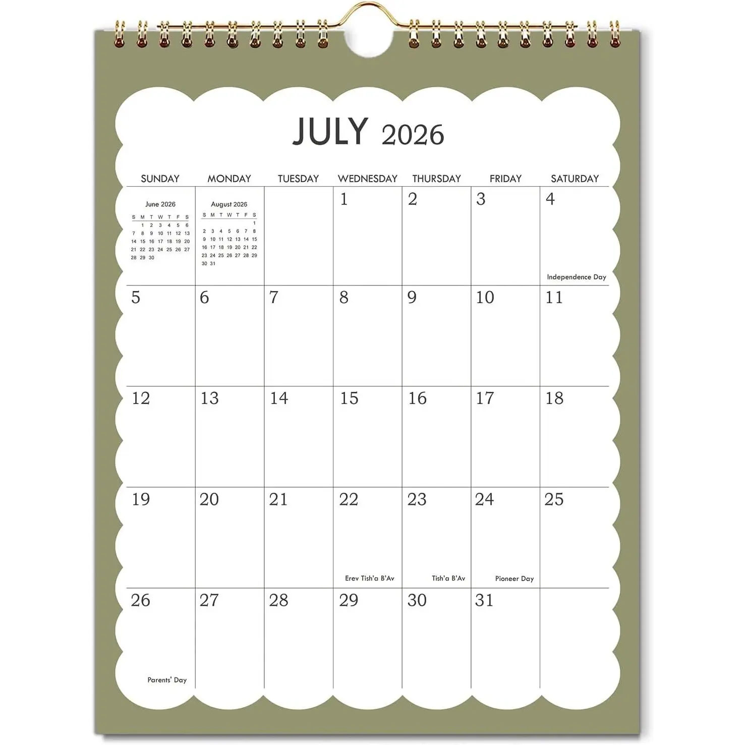 2026-2027 Calendar - 8.5'' x 11'' Wall Calendar from Jul 2026 to Dec 2027 | 18-Month Vertical Calendar, 2026-2027 Monthly Calendar, Small Calendar with Twin-Wire Binding, Hanging Hook & Thick Paper
