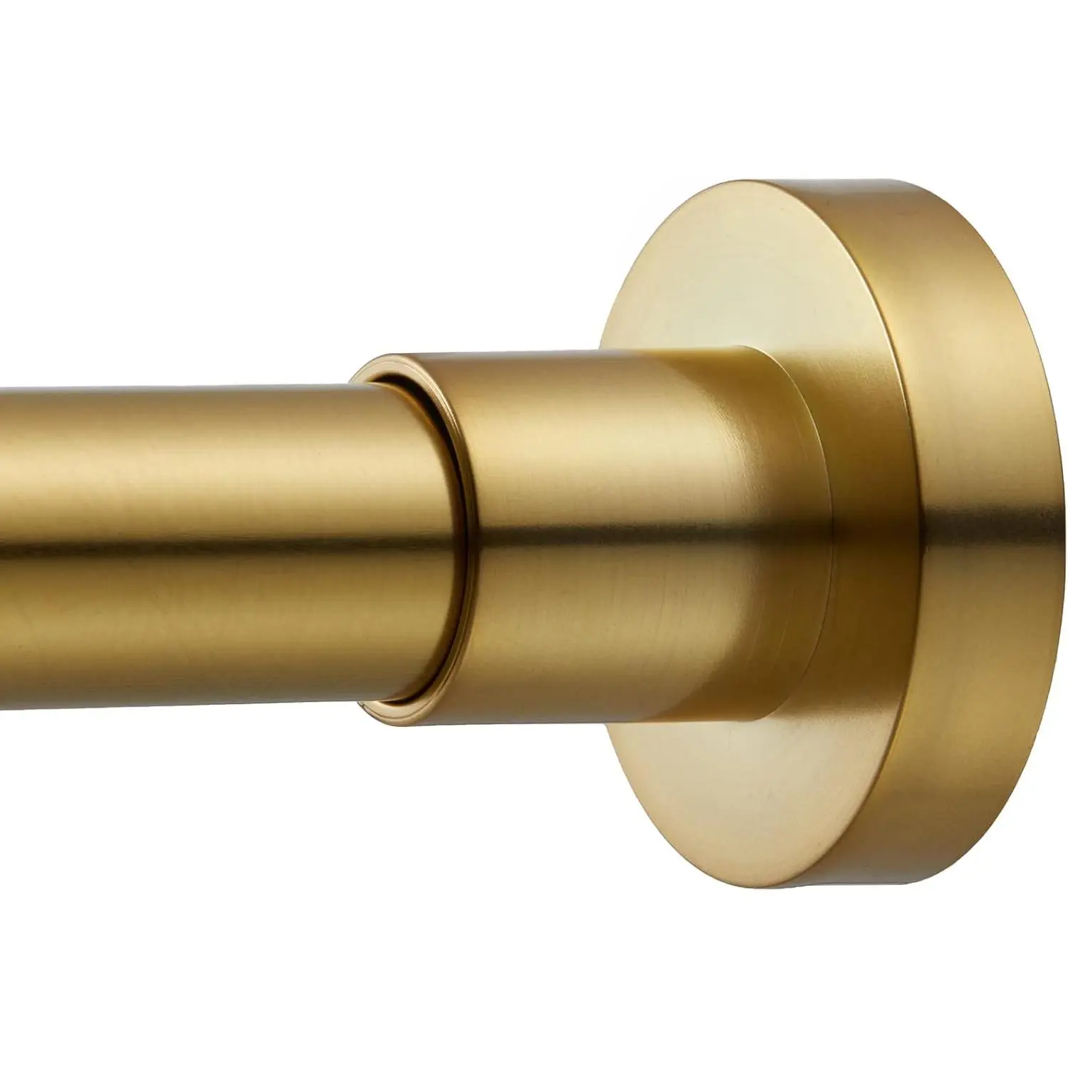 Adjustable Stainless Steel Tension Curtain Rod - Thick, No Drill, Non-Slip, Rubber-Ended Hanging Accessory for Bathroom, Kitchen, Window, 43-73 in, Gold, Adjustable Curtain Rods, Home Decor, Curtain Rods For Windows