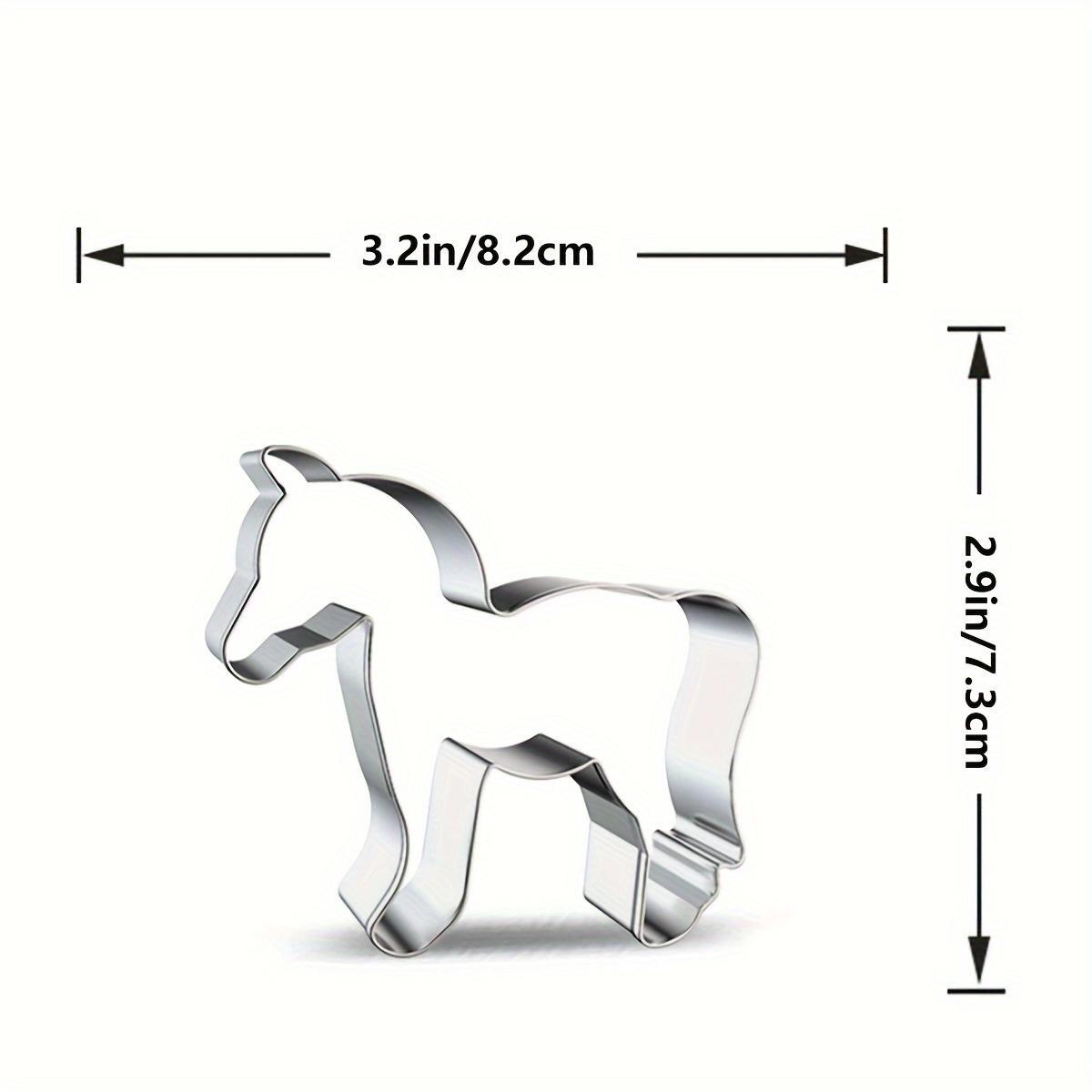 1pc Whimsical Horse-Shaped Stainless Steel Cookie Cutter - DIY Baking Mold for Charming Animal Cookies, Durable & Easy to Use, Perfect for Creative Baking Fun