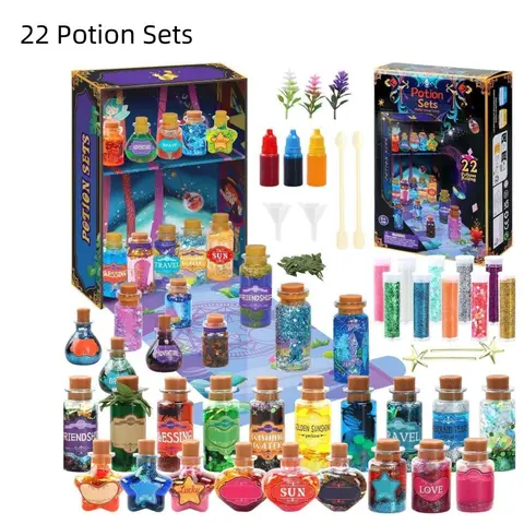 Magic Potion Kit for Girls, 22 Magical Fairy Potions, DIY Mystery Potion Making Set, Fun, Creativity, Imagination, Learning, Creative Gift for Kids Ages 6-12, Magic Elixir Craft Set, Adventure, Halloween