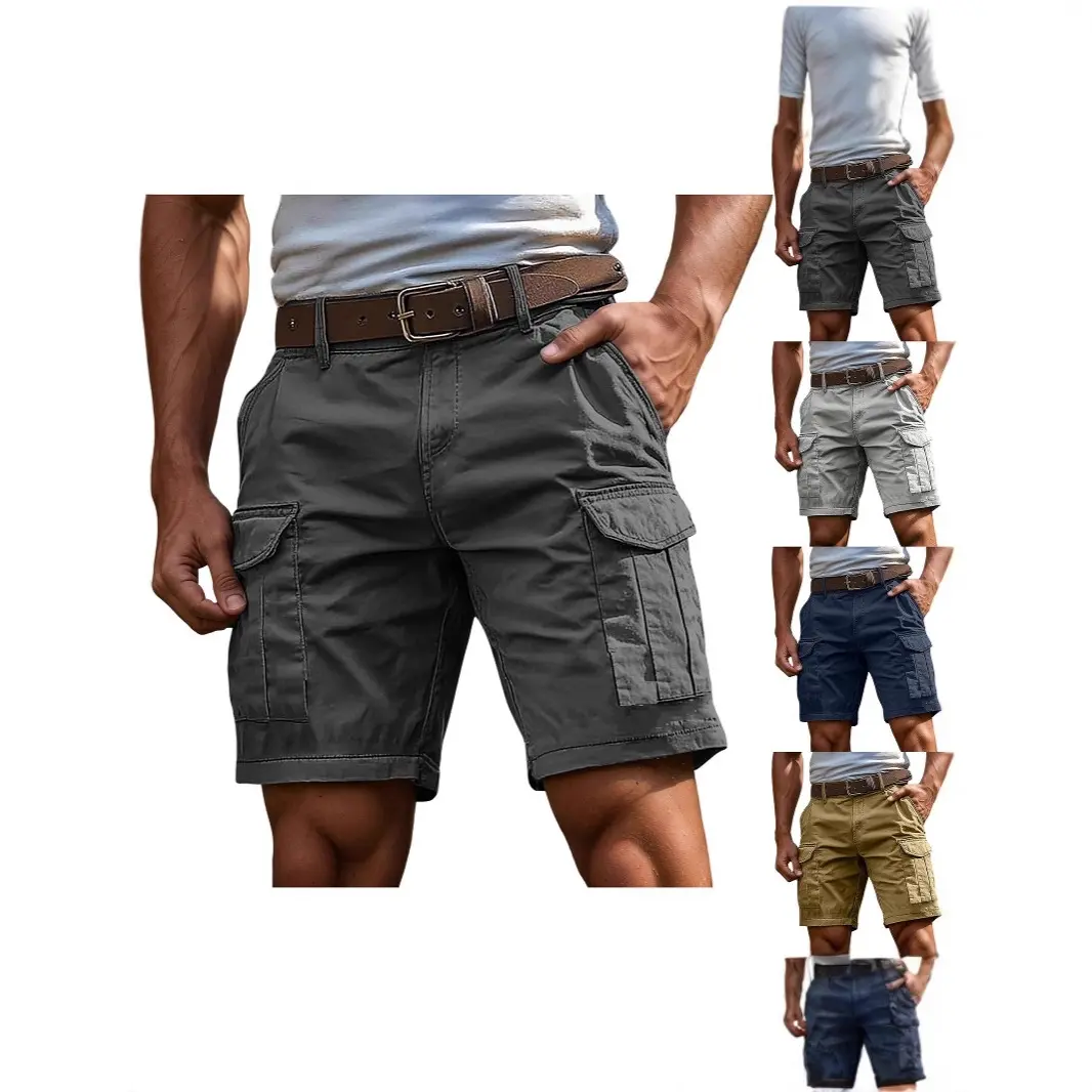 Men Tactical Cargo Shorts With Multi-Functional Pockets, Wear Resistant Wrinkle Free Breathable Hiking Shorts, Durable Casual Bottoms Perfect For Golf Camping Outdoor Activities