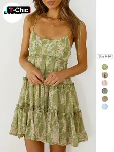 Women's Casual Slim-Fit Summer Dress, Woven Moderate Fabric, Perfect for Daily Wear & Outdoor Activities, Stylish Design for Women