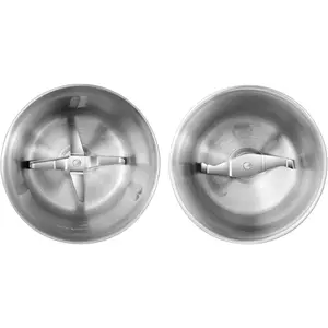 Electric Coffee and Spice Grinder Replacement Parts Stainless Steel Removable Bowl Set for Model SP-7412, 2 Electric Blade Grinder Bowls (NOT Compatible with Glass lid)
