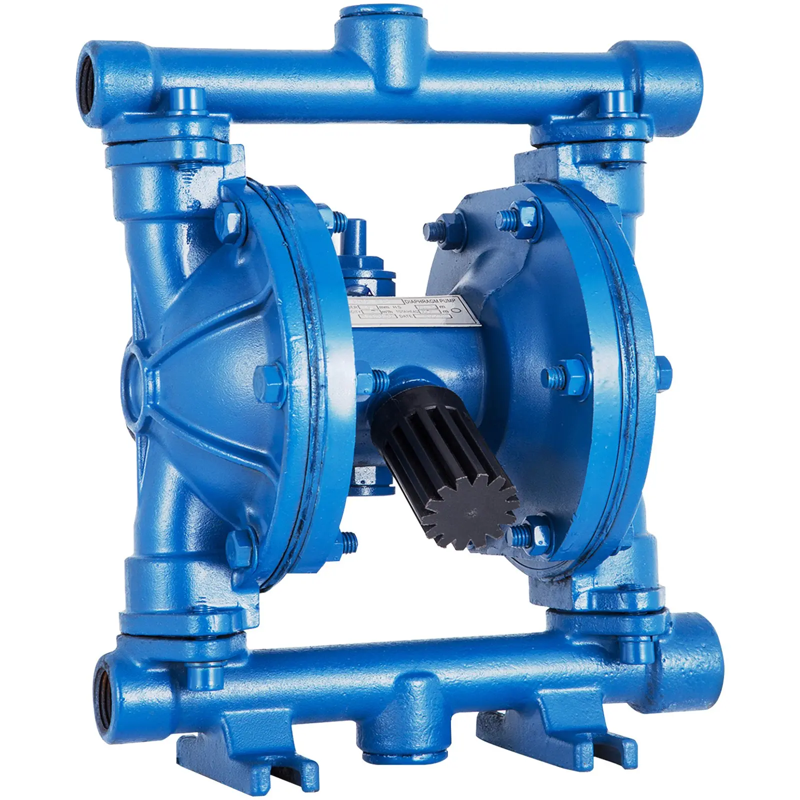 VEVOR Air-Operated Double Diaphragm Pump, 1/2 in Inlet & Outlet, Cast Iron Body with Nitrile Double Diaphragms, 3 GPM Pneumatic Transfer Pump for Petroleum, Diesel and Oil