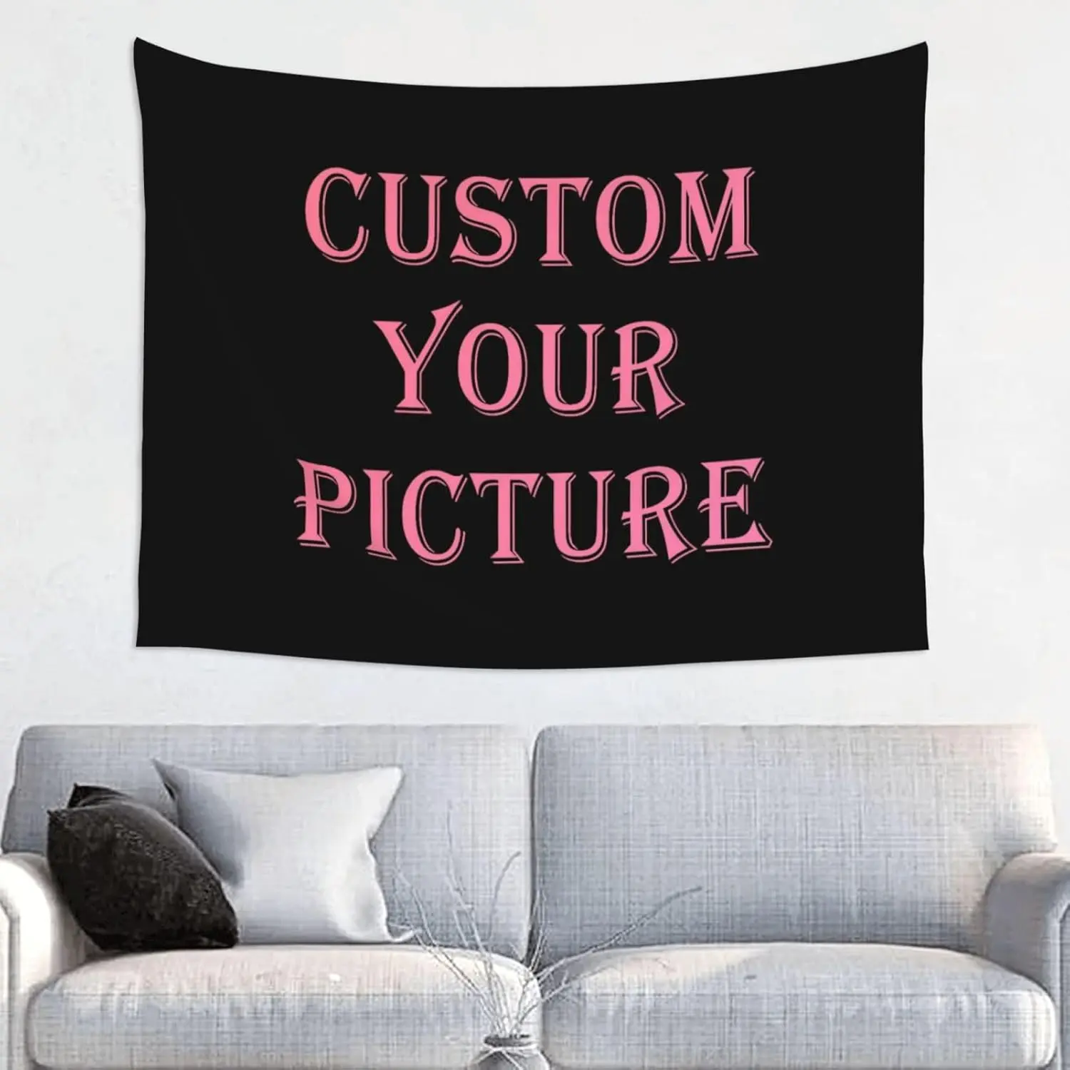 Custom Tapestry for Bedroom Personalized Wall Tapestry with Photo and Text Customized Tapestry Wall Hanging Backdrop for Mom Dad Gift Graduation Birthday