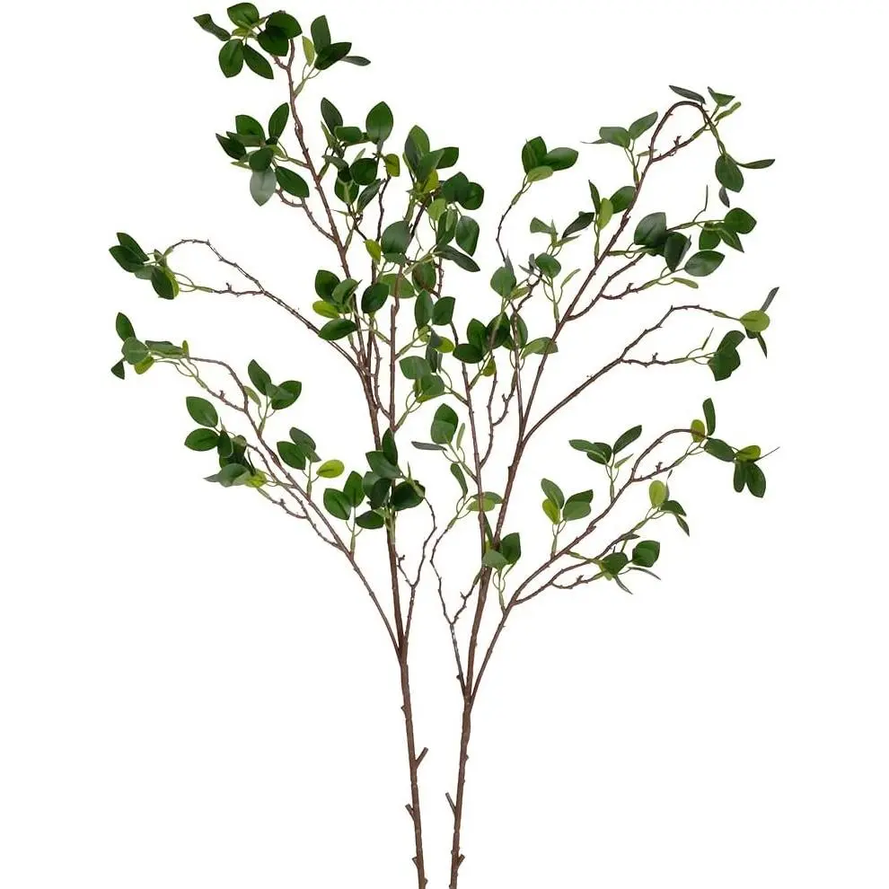 2 count Artificial Stems Faux Branches for Vase 43 inch Greenery Stems for Vase for  Party Wedding Decoration (2, Greenery)