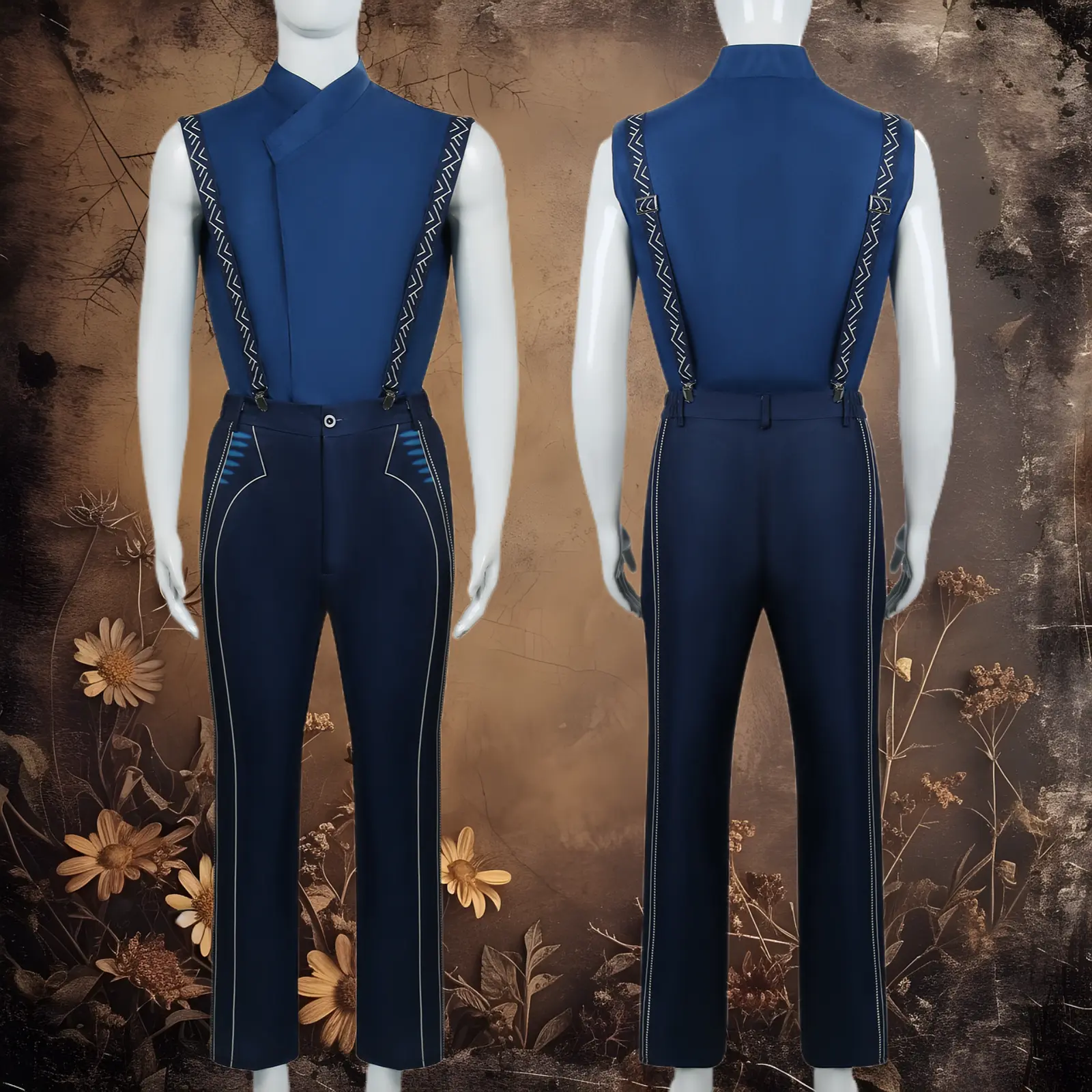 Wicked Fiero Prince Cosplay Clothes - Magical Wizard Suit, Textured Fabric Overall, for Halloween Cos Events & Formal Stage Performances