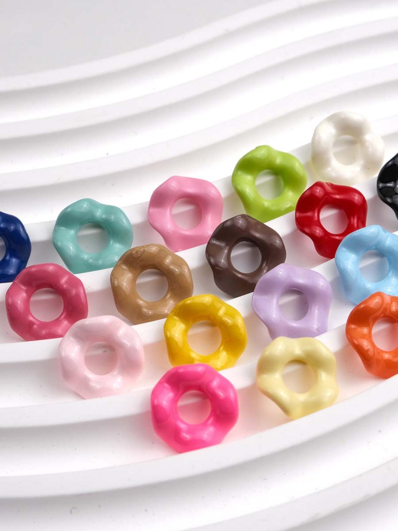 50 Pcs Wave Acrylic Spacers for Pen Making, Perfect for DIY Projects & Handmade Pens, Durable Lightweight Design, All Seasons Use, Bead Assortment