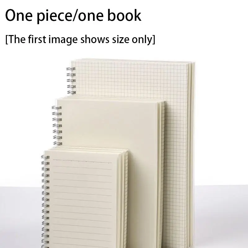 Simple Transparent Cover PP Coil Notebook, Note Taking Notebook, A5/a6/b5 Blank Lined Grid Dotted Student Notebook, Ideal for School and Office Use, Office Stationery