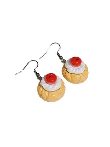 3D Resin Dessert Cake Earrings, Stainless Steel Ear Hooks, Cartoon Design, Fun and Unique Jewelry, Perfect for Parties and Daily Wear