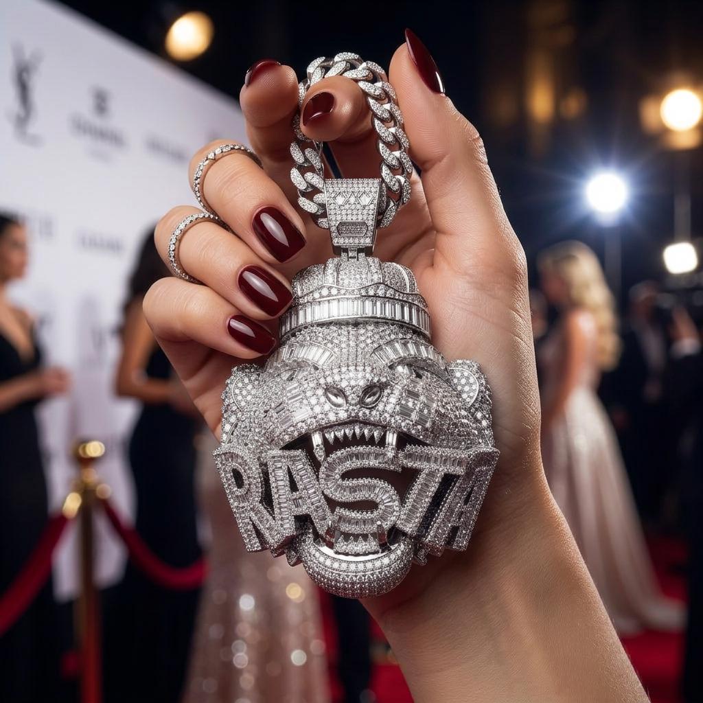 European and American high street retro tiger head pendant, niche trendy brand personalized necklace suitable for both men and women, American street hip-hop style