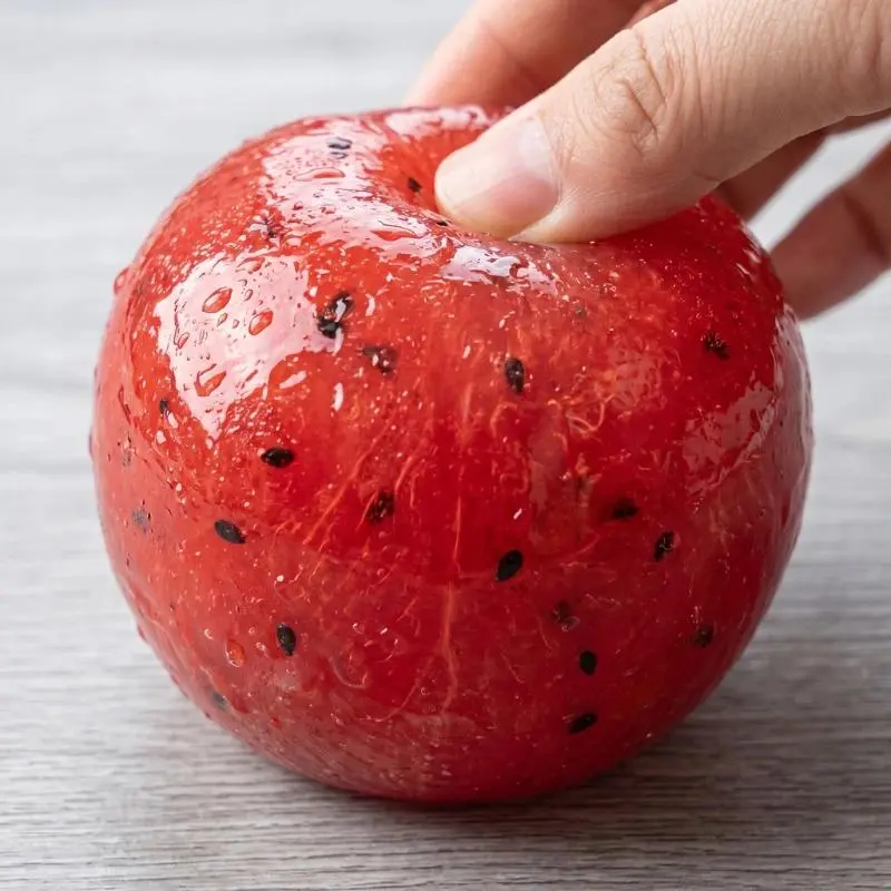 Handmade Watermelon Puree Sensory Stress Ball - Slow-Pressure Squeezing Decompression Toy, Realistic Fruit Simulation, BPA-Free Safe Materials, 12+ Ages, Oddly Satisfying, Anime & Manga, Fantasy & Sci-Fi Portable Novelty Toy