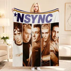 NSYNC Blanket Super Soft Lightweight Blanket Suitable for Sofa, Bed, Plush Flannel Microfiber Warm Blanket Suitable for All Seasons