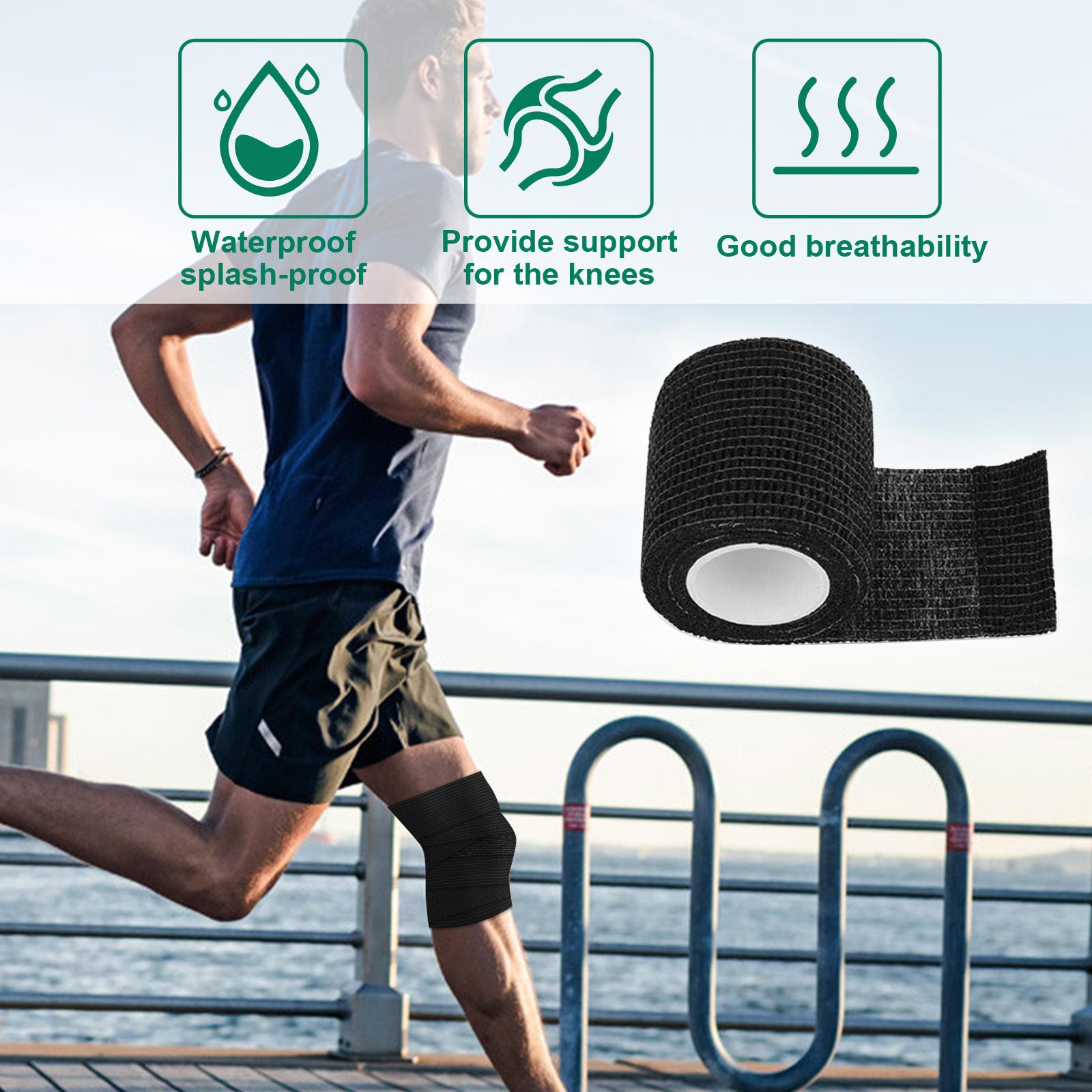 Houkea Elastic Self-Adhesive Sports Bandage Relieves Pain in Wrist, Elbow, and Knee, Waterproof Elastic Protective Bandage