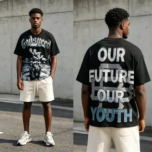 Godspeed Rock Band Retro Washed 100% Cotton Short Sleeve T-Shirt Casual Loose Vintage Tee Men Women Couples Streetwear Graphic Shirt Summer Fall Birthday Holiday Gift